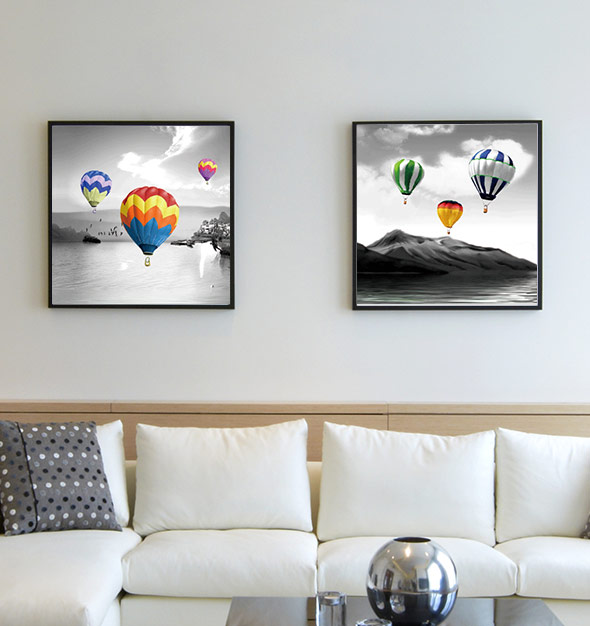 3D Hot Ballons Picture Frames